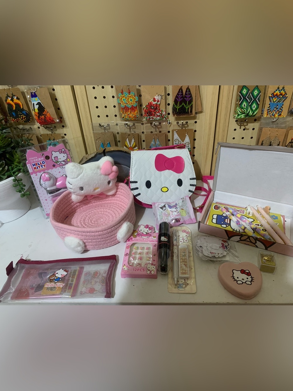 Box #77 Sanrio hello kitty pink  & White bundle with Matching Accessories